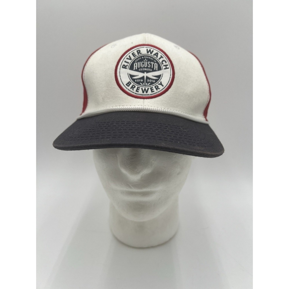 River Watch Brewery Augusta GA Snapback Hat Showpony Red White Black Cap